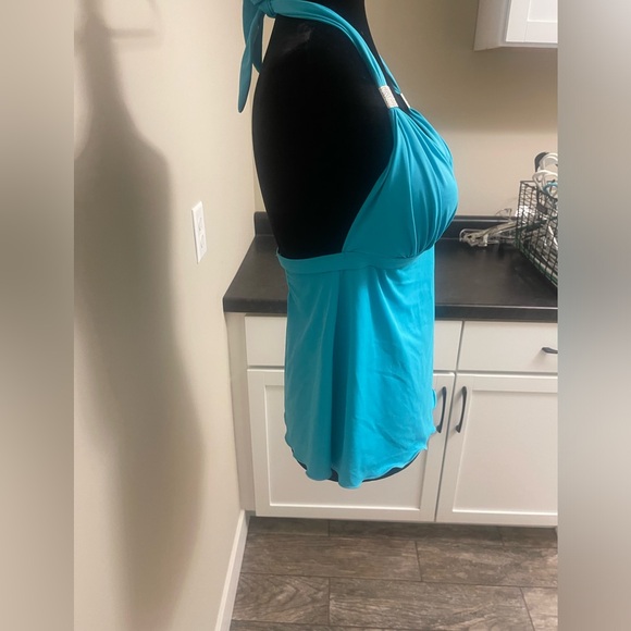 Venus turquoise Tankini Top size 8 - Picture 4 of 5